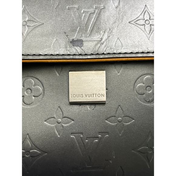 Louis Vuitton Vernis Webster Shoulder Bag Monogram Matte Gray Authentic - Picture 4 of 15